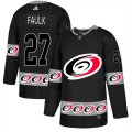 Hurricanes #27 Justin Faulk Black Team Logos Fashion Adidas Jersey