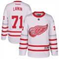 Men Detroit Red Wings #71 Dylan Larkin White 2017 Centennial Classic Stitched NHL Jersey