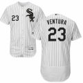 Men's Majestic Chicago White Sox #23 Robin Ventura White Black Flexbase Authentic Collection MLB Jersey