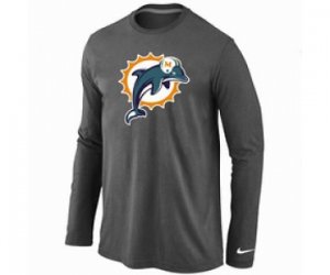 Nike Miami Dolphins Logo Long Sleeve T-Shirt D.Grey