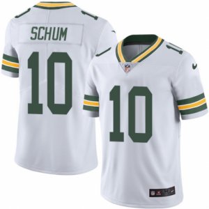 Mens Nike Green Bay Packers #10 Jacob Schum Limited White Rush NFL Jersey