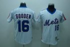 mlb new york mets #16 gooden m&n white(blue strip)