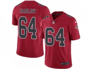 Mens Nike Atlanta Falcons #64 Sean Harlow Limited Red Rush NFL Jersey