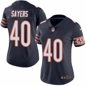 Women\'s Nike Chicago Bears #40 Gale Sayers Limited Navy Blue Rush NFL Jersey