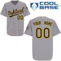 Customized Oakland Athletics Jersey Grey Road Cool Base Baseball