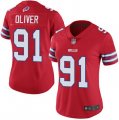 Nike Bills #91 Ed Oliver Red Women Color Rush Limited Jersey