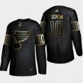 Blues #10 Brayden Schenn Black Gold Adidas Jersey