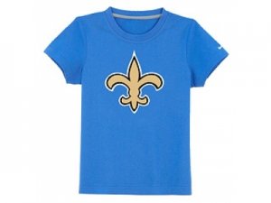 nike orleans saints authentic logo youth T-Shirt lt.blue
