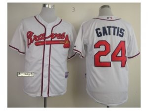 mlb jerseys atlanta braves #24 gattis white