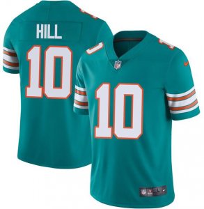 Nike Dolphins #10 Tyreek Hill Aqua Throwback Vapor Limited Jersey