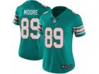 Women Nike Miami Dolphins #89 Nat Moore Vapor Untouchable Limited Aqua Green Alternate NFL Jersey