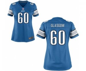 Women\'s Nike Detroit Lions #60 Graham Glasgow Light Blue Team Color NFL Jersey