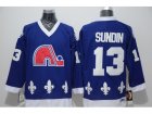 NHL quebec nordiques #13 sundin blue Throwback jerseys