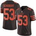 Men's Nike Cleveland Browns #53 Joe Schobert Elite Brown Rush NFL Jersey