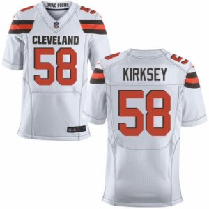 Mens Nike Cleveland Browns #58 Chris Kirksey Elite White NFL Jersey