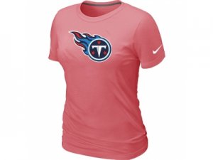 Women Tennessee Titans Pink Logo T-Shirt