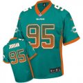 Nike Miami Dolphins #95 Dion Jordan Aqua Green Jersey(Elite Drift Fashion)