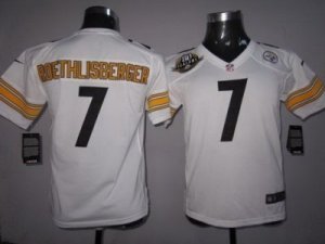 Nike Women Pittsburgh Steelers #7 Ben Roethlisberger white[80 Anniversary Patch]Jersey