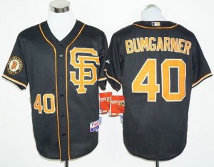 San Francisco Giants #40 Madison Bumgarner Black 2016 Cool Base Stitched Baseball Jersey