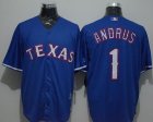Texas Rangers #1 Elvis Andrus Blue New Cool Base Stitched Baseball Jersey