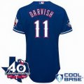 mlb Texas Rangers #11 Darvish Blue(40th Anniversary)