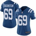 Women's Nike Indianapolis Colts #69 Hugh Thornton Limited Royal Blue Rush NFL Jersey