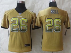 Youth 2014 New Nike Pittsburgh Steelers #26 Bell Gold Jerseys(Drift Fashion)