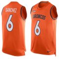 Nike Denver Broncos #6 Mark Sanchez Orange Team Color Men Stitched NFL Limited Tank Top Jersey