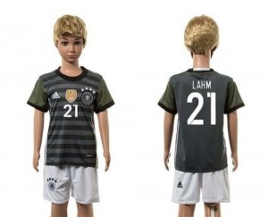 Germany #21 Lahm Away Kid Soccer Country Jersey