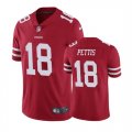 Nike 49ers #18 Dante Pettis Red Vapor Untouchable Limited Jersey