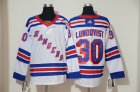 Rangers #30 Henrik Lundqvist White Adidas Jersey