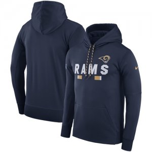 Men\'s Los Angeles Rams Nike Navy Sideline Team Name Performance Pullover Hoodie