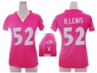 Nike women nfl baltimore ravens #52 r.lewis pink jerseys[draft him ii top]