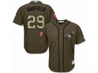 Youth Majestic Toronto Blue Jays #29 Jesse Barfield Replica Green Salute to Service MLB Jersey