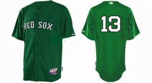 mlb boston red sox #13 carl crawford green