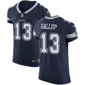 Mens Nike Dallas Cowboys #13 Michael Gallup Navy Blue Team Color Vapor Untouchable Elite Player NFL Jersey