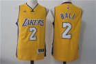 Lakers #2 Lonzo Ball Yellow Swingman Jersey