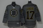 NHL Boston Bruins #17 Milan Lucic Charcoal Cross Check Fashion jerseys