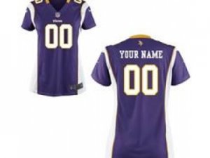 Women\'s Nike Minnesota Vikings Customized Game Team purple Jerseys