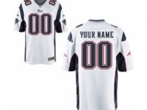 Men\'s Nike New England Patriots Customized Game White Jerseys (S-4XL)