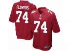 Mens Nike New York Giants #74 Ereck Flowers Game Red Alternate NFL Jersey