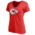 Womens Kansas City Chiefs Pro Line Primary Team Logo Slim Fit T-Shirt Red