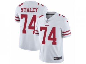 Mens Nike San Francisco 49ers #74 Joe Staley Vapor Untouchable Limited White NFL Jersey