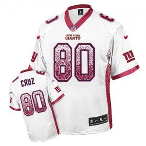 Nike New York Giants #80 Victor Cruz White Jersey(Elite Drift Fashion)