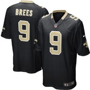 nike nfl new orleans saints #9 Drew Brees black game jersey