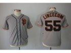 Youth San Francisco Giants #55 Tim Lincecum Grey 2012 jerseys