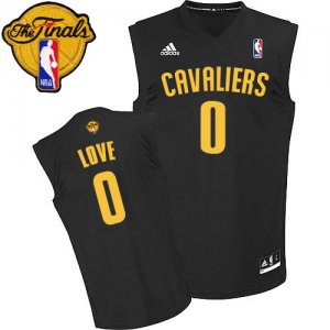 Men\'s Adidas Cleveland Cavaliers #0 Kevin Love Swingman Black Fashion 2016 The Finals Patch NBA Jersey