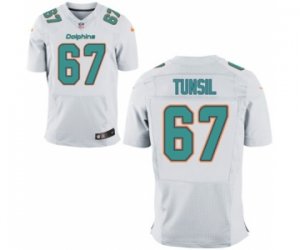 Men\'s Nike Miami Dolphins #67 Laremy Tunsil Elite White NFL Jersey