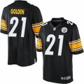 Mens Nike Pittsburgh Steelers #21 Robert Golden Limited Black Team Color NFL Jersey