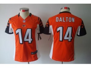 Nike Women Cincinnati Bengals #14 Andy Dalton Orange Jerseys